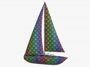 Sailing Boat Yacht Stylized 3D Model