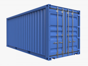 Shipping Container Dry 20-foot Blue Modelo 3D
