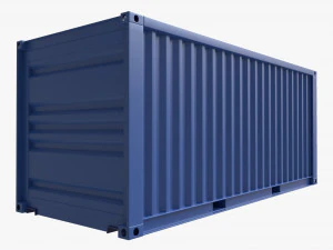 Shipping Container Dry 20-foot Blue 3D Model