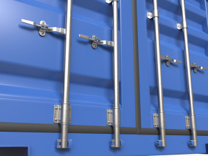 Shipping Container Dry 20-foot Blue Modello 3D