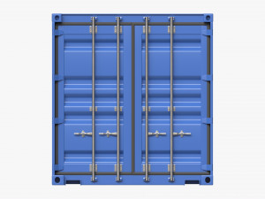 Shipping Container Dry 20-foot Blue Modello 3D