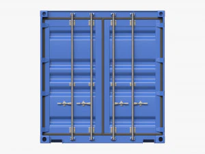 Shipping Container Dry 20-foot Blue 3D Model