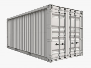 Shipping Container Dry 20-foot Blue Modello 3D