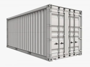 Shipping Container Dry 20-foot Blue 3D Model