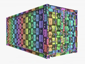 Shipping Container Dry 20-foot Blue 3D Model