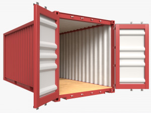 Shipping Container Dry 20-foot Open Modèle 3D
