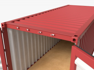 Shipping Container Dry 20-foot Open Modèle 3D