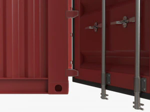 Shipping Container Dry 20-foot Open 3D Model