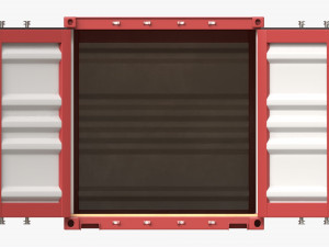 Shipping Container Dry 20-foot Open Modèle 3D