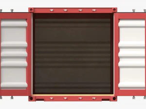 Shipping Container Dry 20-foot Open 3D Model