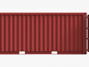 Shipping Container Dry 20-foot Open 3D Model
