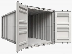 Shipping Container Dry 20-foot Open 3D Model