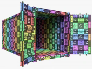 Shipping Container Dry 20-foot Open 3D Model