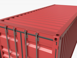 Shipping Container Dry 20-foot Red 3D-Modell