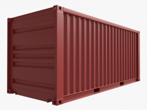 Shipping Container Dry 20-foot Red 3D-Modell