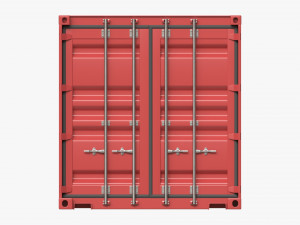 Shipping Container Dry 20-foot Red 3D-Modell