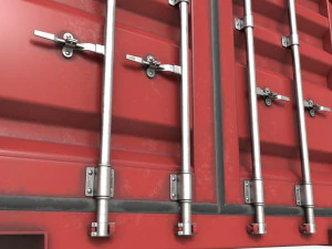 Shipping Container Dry 20-foot Red Dirty 3D Model
