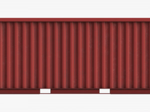 Shipping Container Dry 20-foot Red Dirty Modello 3D
