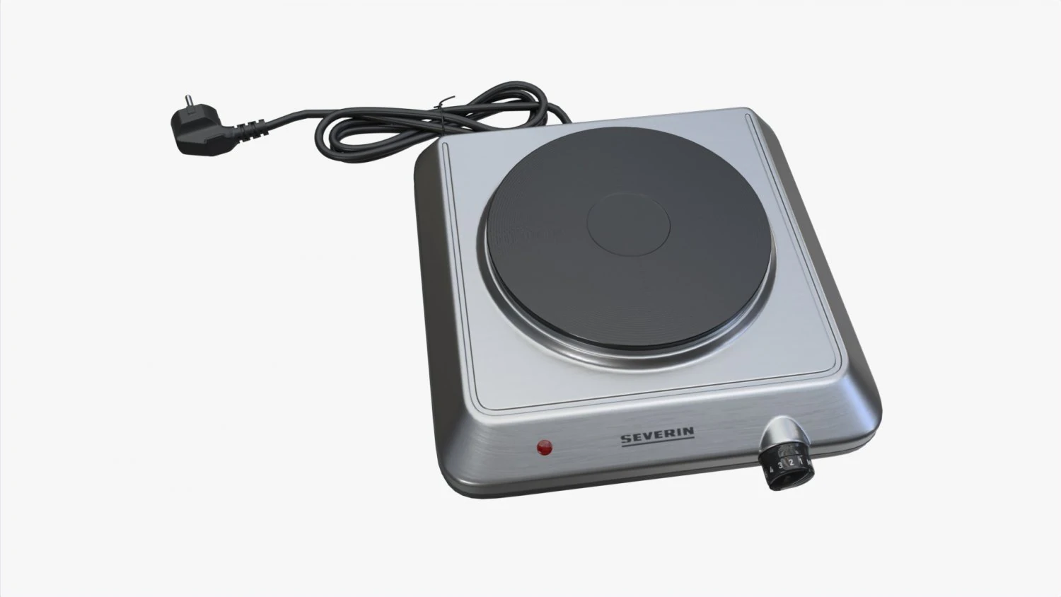Single Hotplate Hob Severin KP1092 3D Model .c4d .max .obj .3ds .fbx .stl .blend 