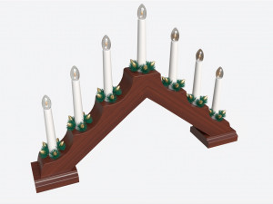 Advent 7-light Candlestick Arc 01 3D Model