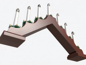 Advent 7-light Candlestick Arc 01 3D Model