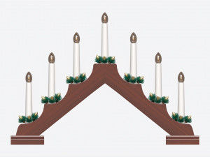 Advent 7-light Candlestick Arc 01 3D 모델