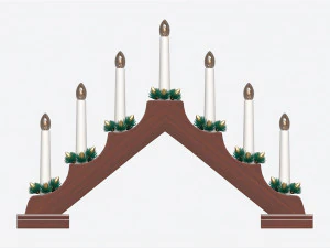 Advent 7-light Candlestick Arc 01 3D Model