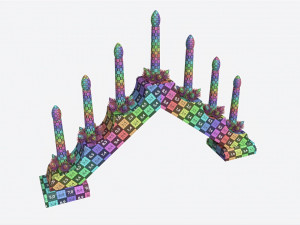 Advent 7-light Candlestick Arc 01 3D 모델