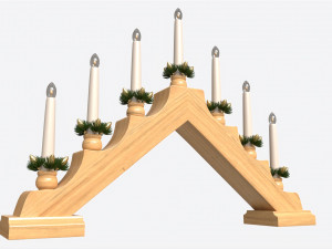 Advent 7-light Candlestick Arc 02 3D Model