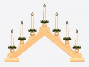 Advent 7-light Candlestick Arc 02 3D Model