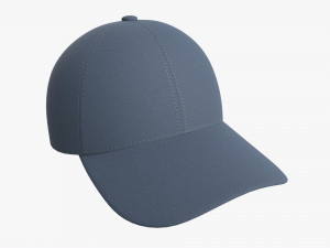 Baseball Cap Fabric Blue 3D Model