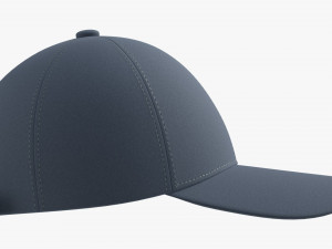 Baseball Cap Fabric Blue 3D 모델