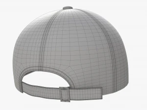 Bon&eacute; de Beisebol Tecido Azul Modelo 3D