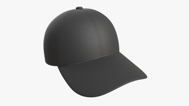 Baseball Cap Fabric Mockup Black 3Dモデル .c4d .max .obj .3ds .fbx .stl .blend 