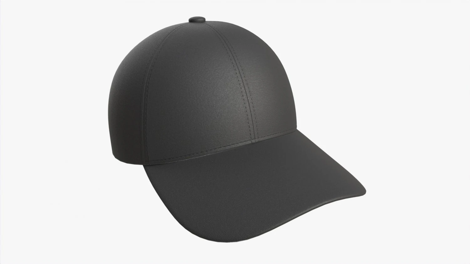 Baseball Cap Fabric Mockup Black 3D Model .c4d .max .obj .3ds .fbx .stl .blend
