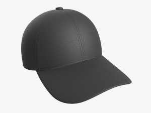 Baseball Cap Fabric Mockup Black Modelo 3D