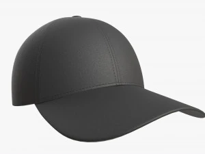 Baseball Cap Fabric Mockup Black 3D Model
