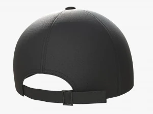 Baseball Cap Fabric Mockup Black 3D Model