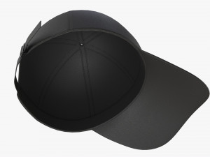 Baseball Cap Fabric Mockup Black 3Dモデル