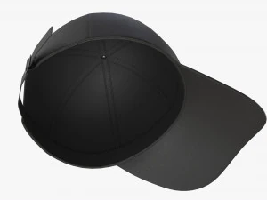 Baseball Cap Fabric Mockup Black 3D Model