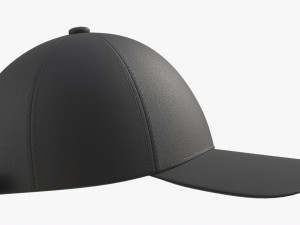 Baseball Cap Fabric Mockup Black 3Dモデル