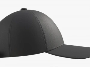 Baseball Cap Fabric Mockup Black 3D Model