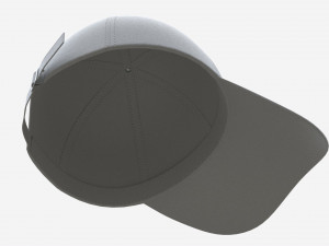 Baseball Cap Fabric Mockup White 3D Model