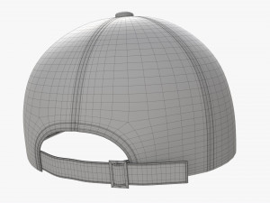 Baseball Cap Fabric Mockup White 3D Model