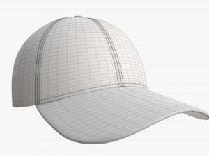 Baseball Cap Leather Mockup Black 3D-Modell