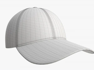 Baseball Cap Leather Mockup Black 3D Model
