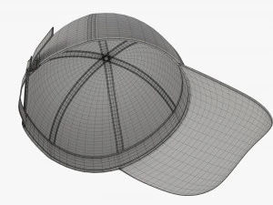 Baseball Cap Leather Mockup Black 3D Model