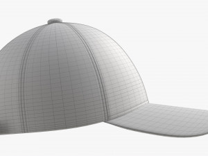 Baseball Cap Leather Mockup Black 3D-Modell
