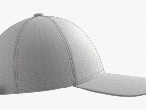 Baseball Cap Leather Mockup Black 3D Model