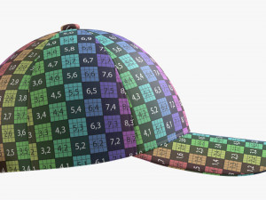 Baseball Cap Leather Mockup Black 3D-Modell